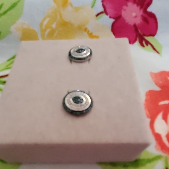 Blue Diamond Earrings - Picture 5 of 8